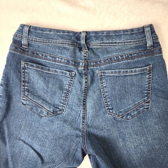 Y2K Nine West Denim Bermuda Shorts Size 6 Dark Wash Blue Preppy Jorts Lucie - Picture 5 of 8
